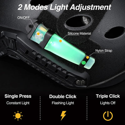 Marcador luz táctica para casco señal supervivencia