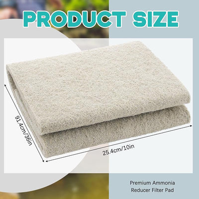 Almohadillas filtro reductor amoníaco 10x36pulg acuario