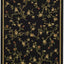 Alfombra pasillo 2'3"x8' color negro diseño floral no pelusa