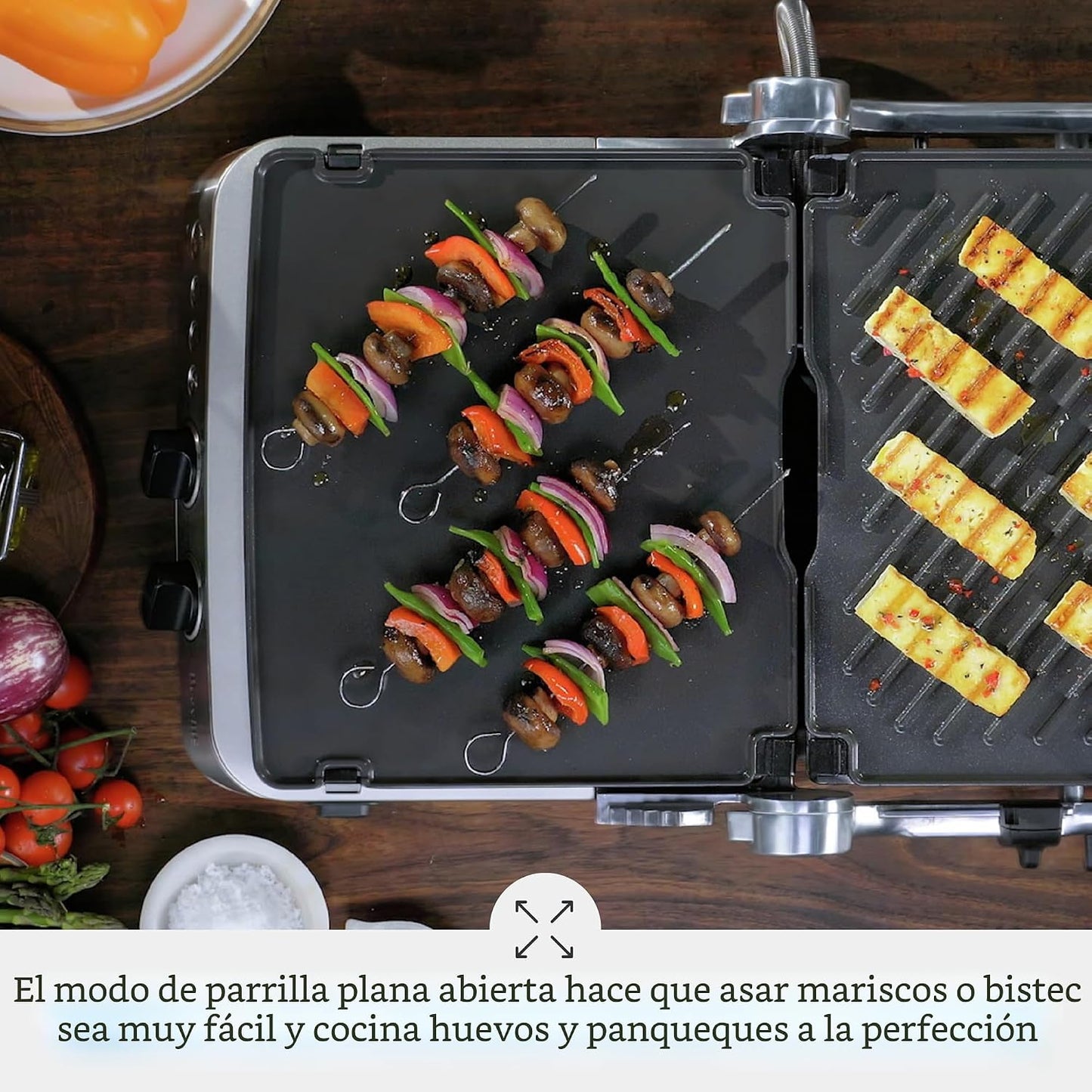 Parrilla acero inox cepillado Breville BGR700BSS
