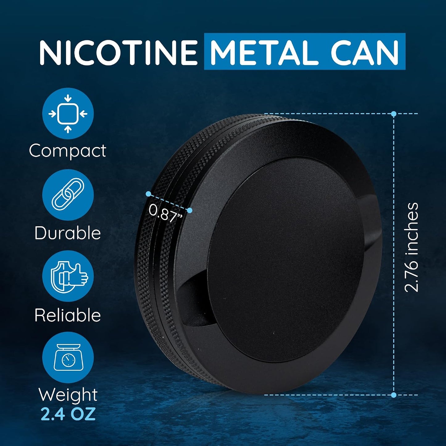 Contenedor bolsa metal lata Snus a prueba humedad