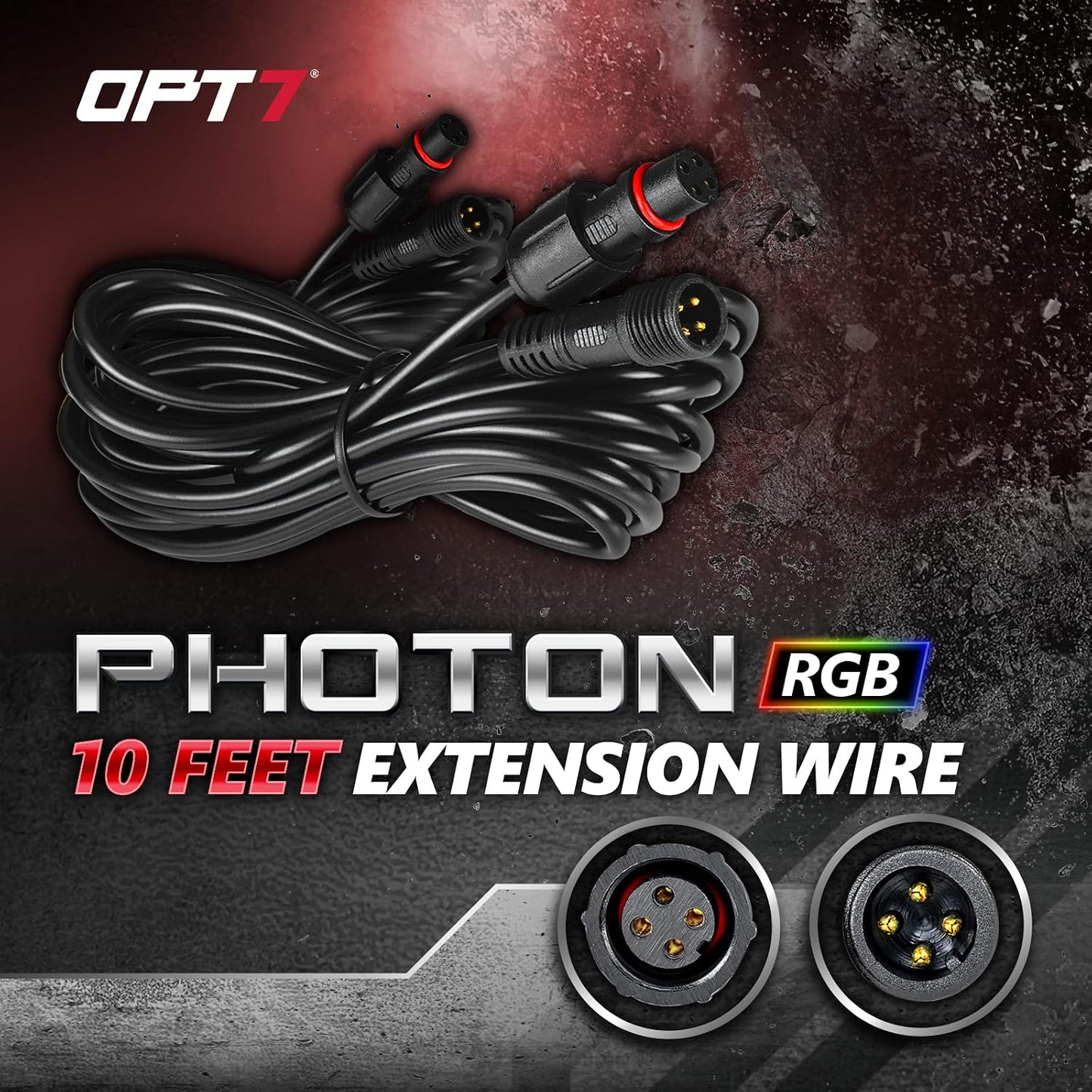 Cable extensión 10ft 2 Pzas para luces RGB