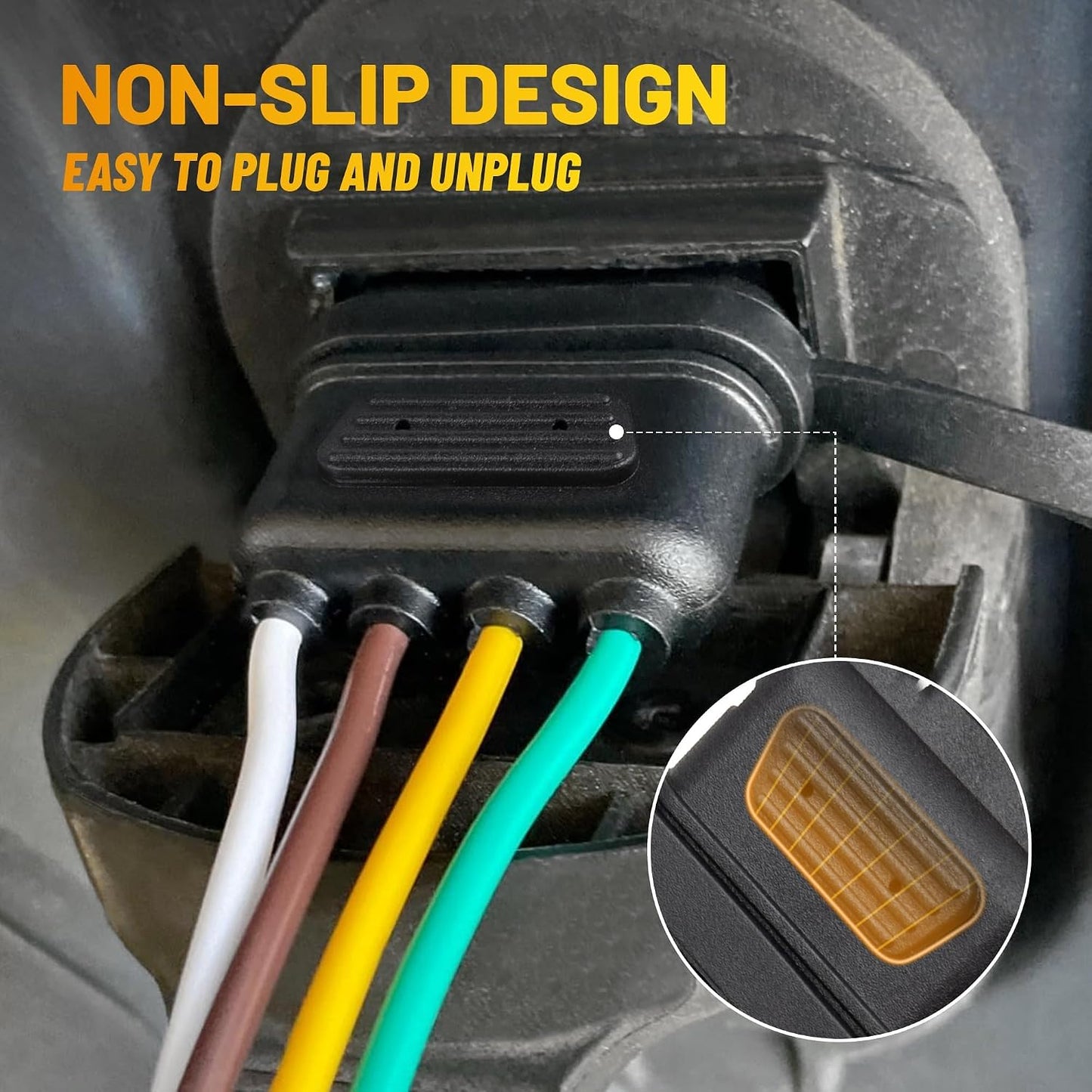 Conector remolque 4 pines 12pulg cubierta antipolvo 16AWG