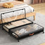 Caja almacenamiento bajo cama con ruedas 54L para dormitorio
