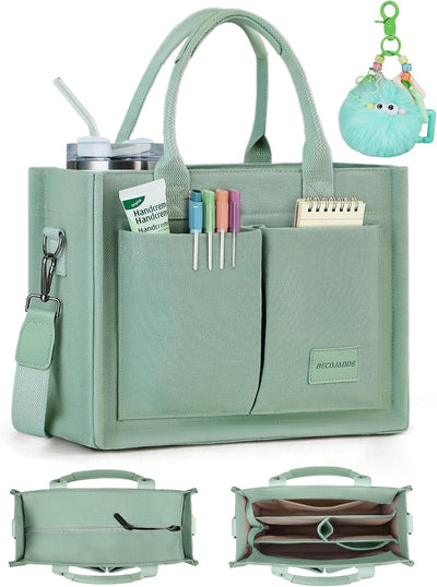 Bolso de lona para mujer con cremallera y soporte