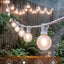 Cadena luces LED 50ft 52 bombillas blancas impermeable