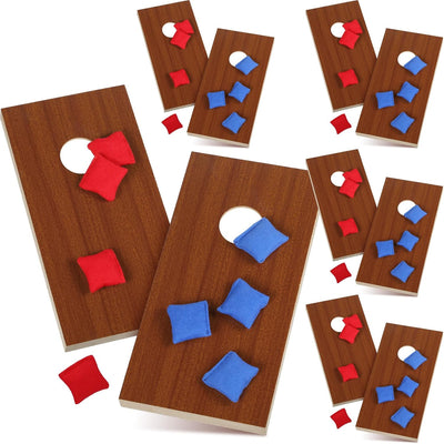 Set 5 mini Cornhole madera 10 tableros 40 pufs oficina viaje