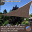 Toldo parasol triangular 10x10x14ft color marrón