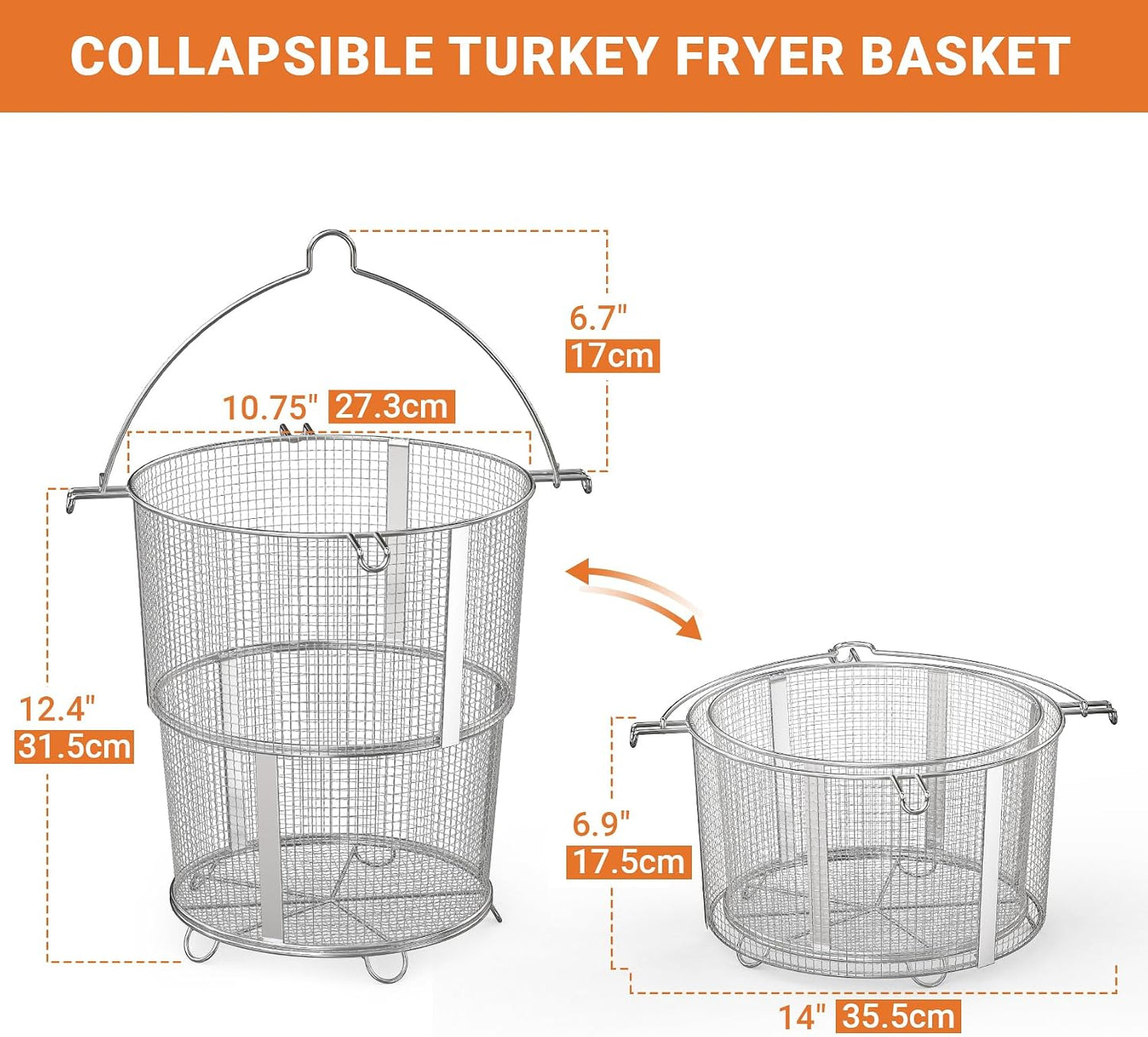 Cesta plegable freidora pavo Char-Broil sin aceite