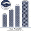 Alfombra Pasillo 2x6ft Antiderrap Geométrico Azul Lavable