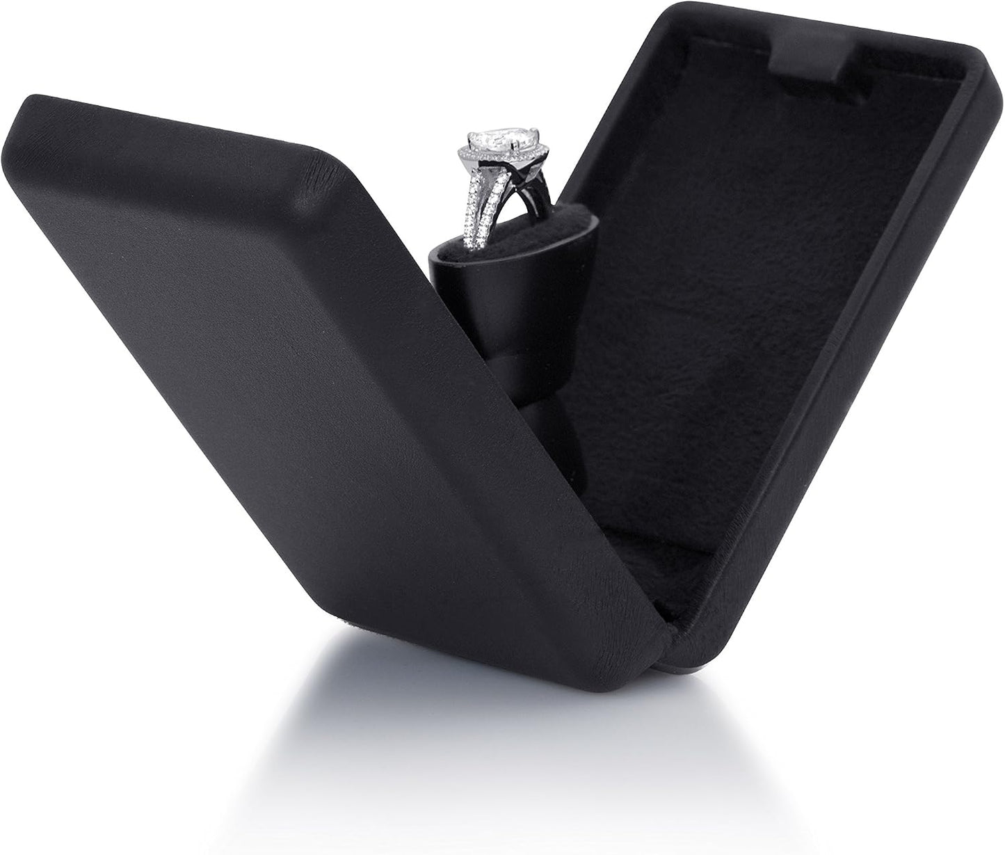 Caja anillos compromiso plana delgada propuesta