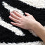 Alfombra Shag Cebras Marfil y Negro 5'3x7'6