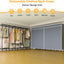 Perchero ropa resistente 94.5pulg con funda estantes