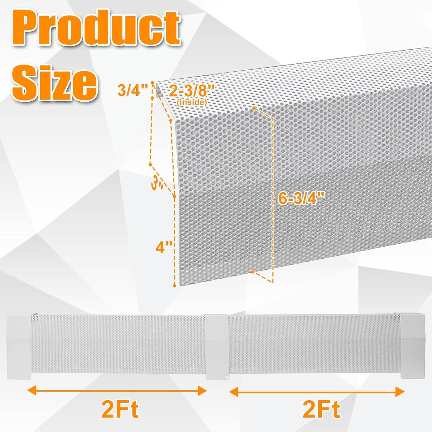 Cubierta calentador zócalo 4ft acero galvanizado