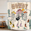 Cortina ducha calavera vaquero howdy desierto gótica 60x72