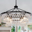 Candelabro redondo moderno de cristal lágrima 32" para