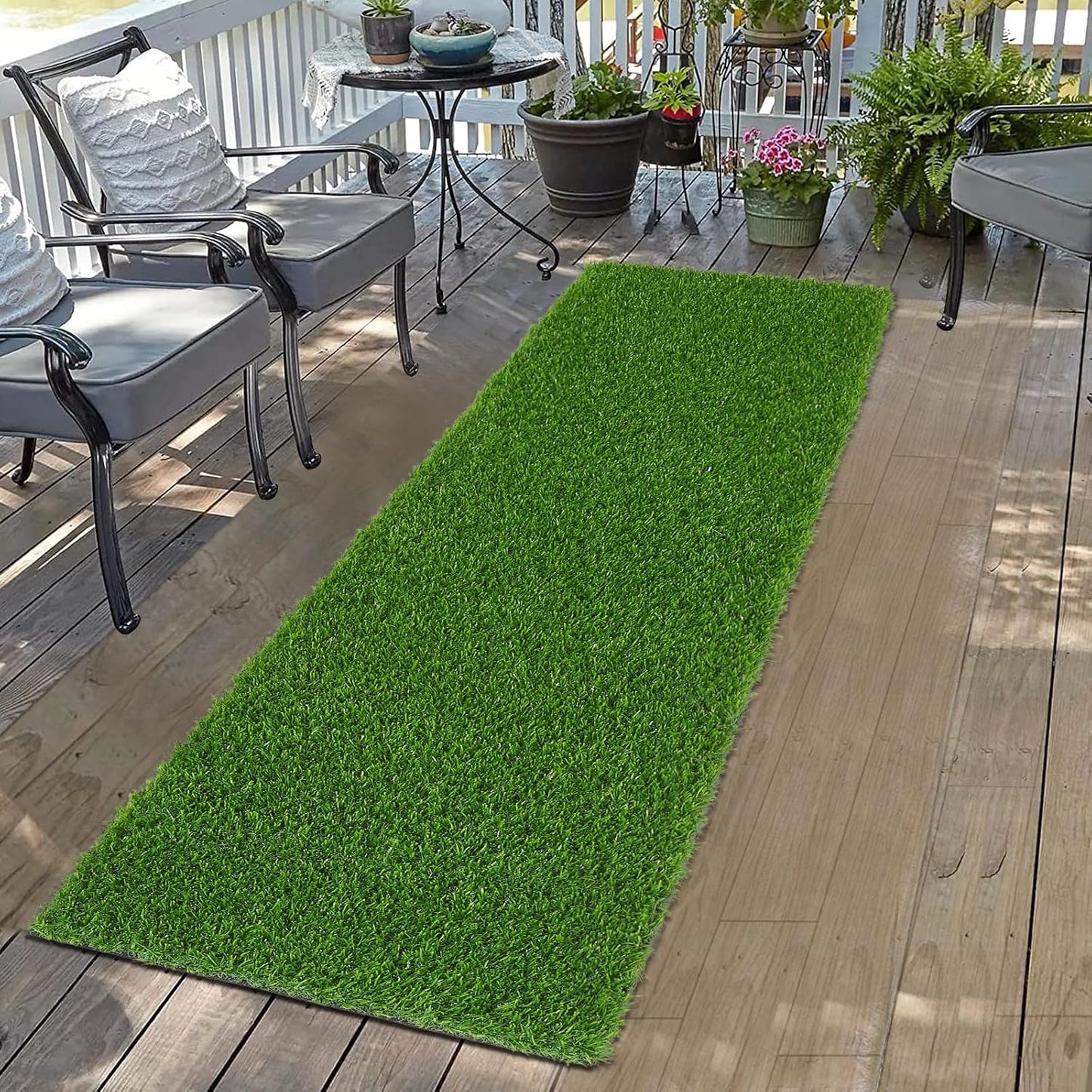 Alfombra césped artificial 2x10ft interior exterior