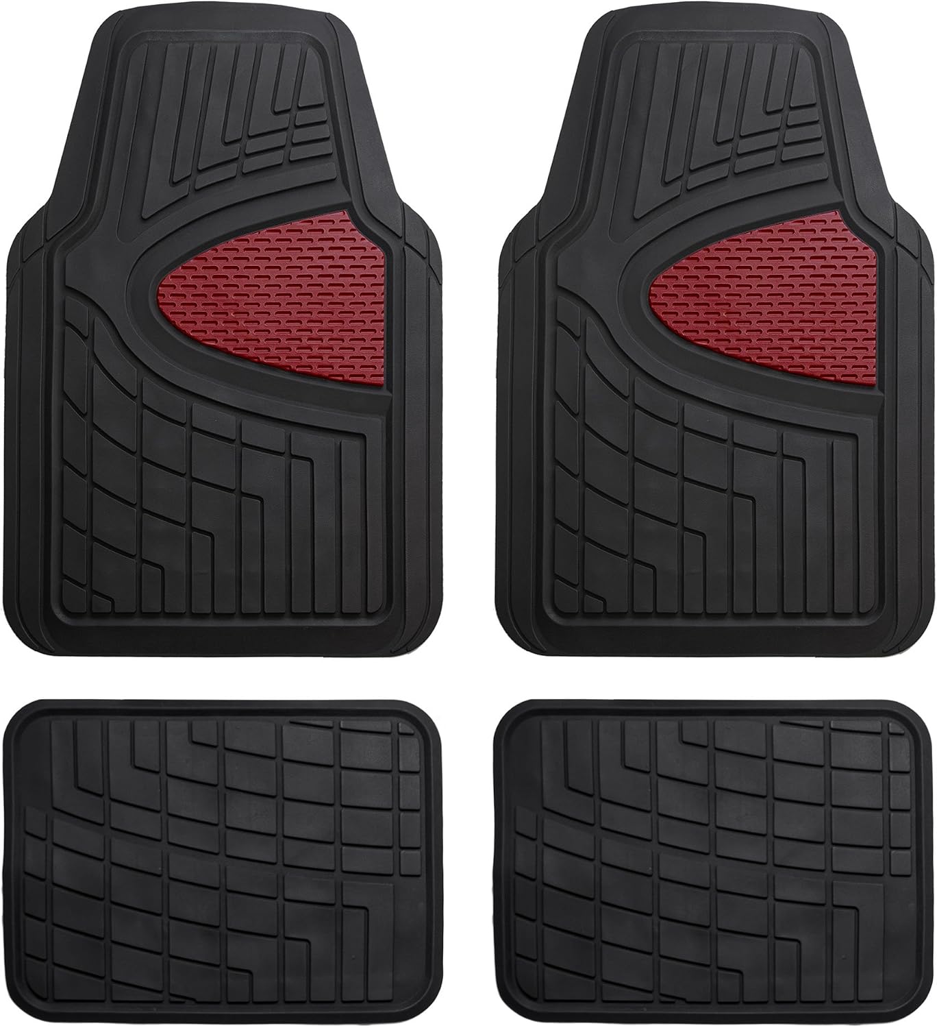 Alfombrillas goma universal para auto recortables burdeos