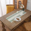 Mesa Bohemia Rústica Algodón Lino 24x13pulg Verde