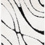 Alfombra decorativa 2'3"x5' marfil y negro no pelusa