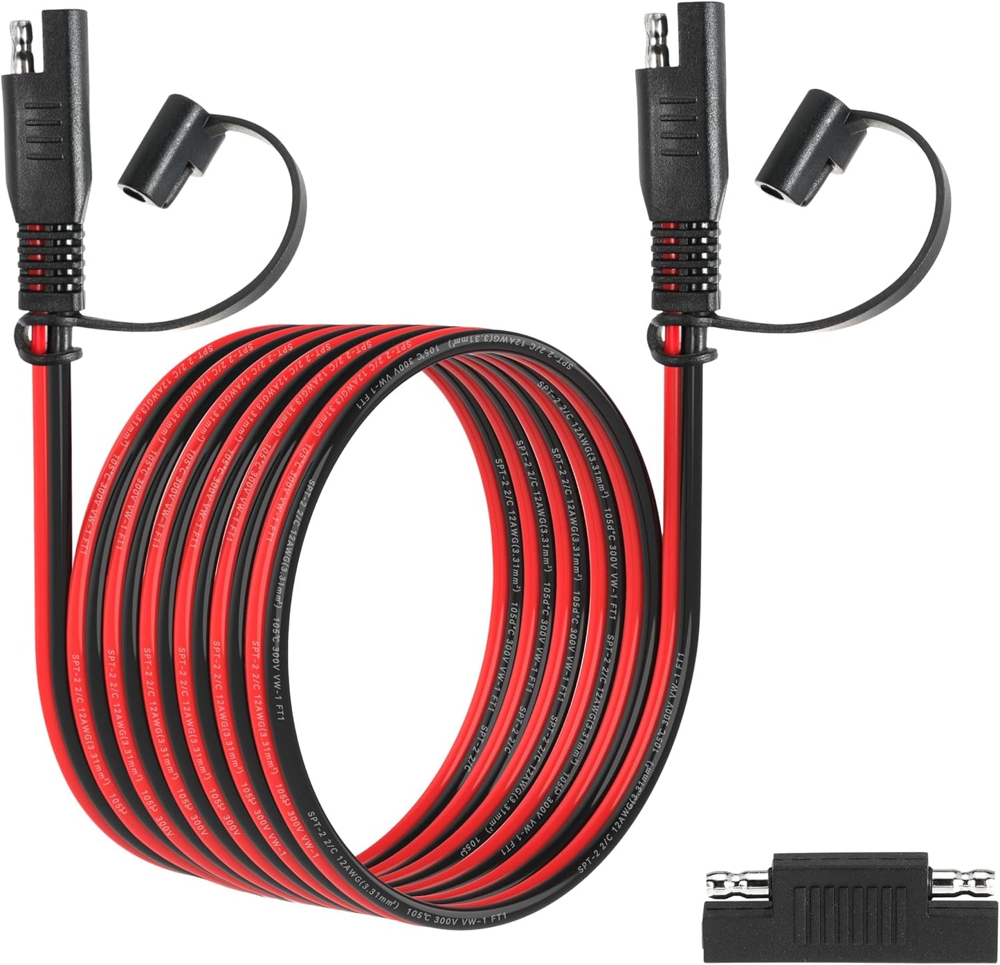 Cable extensión SAE 10ft 12AWG con adaptador inverso