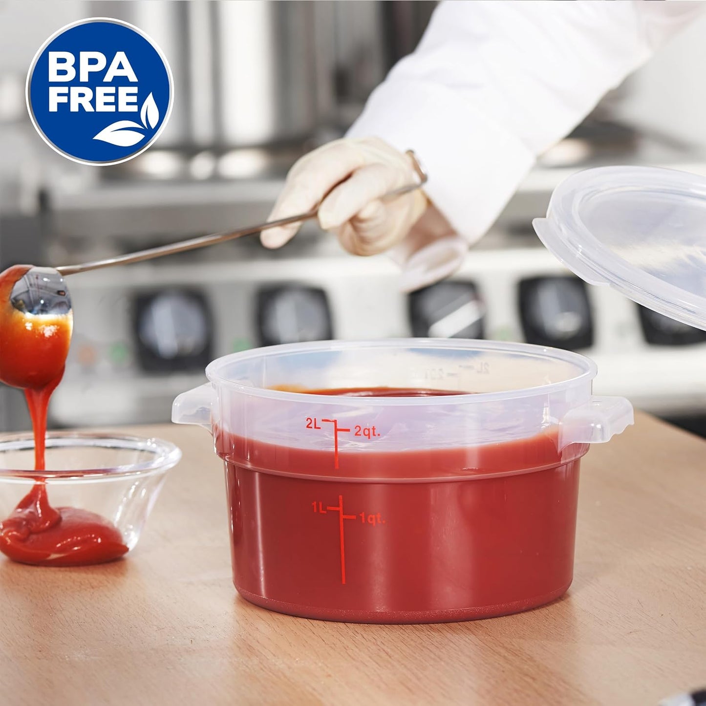 Envase almacenamiento alimentos translúcido 4unid NSF