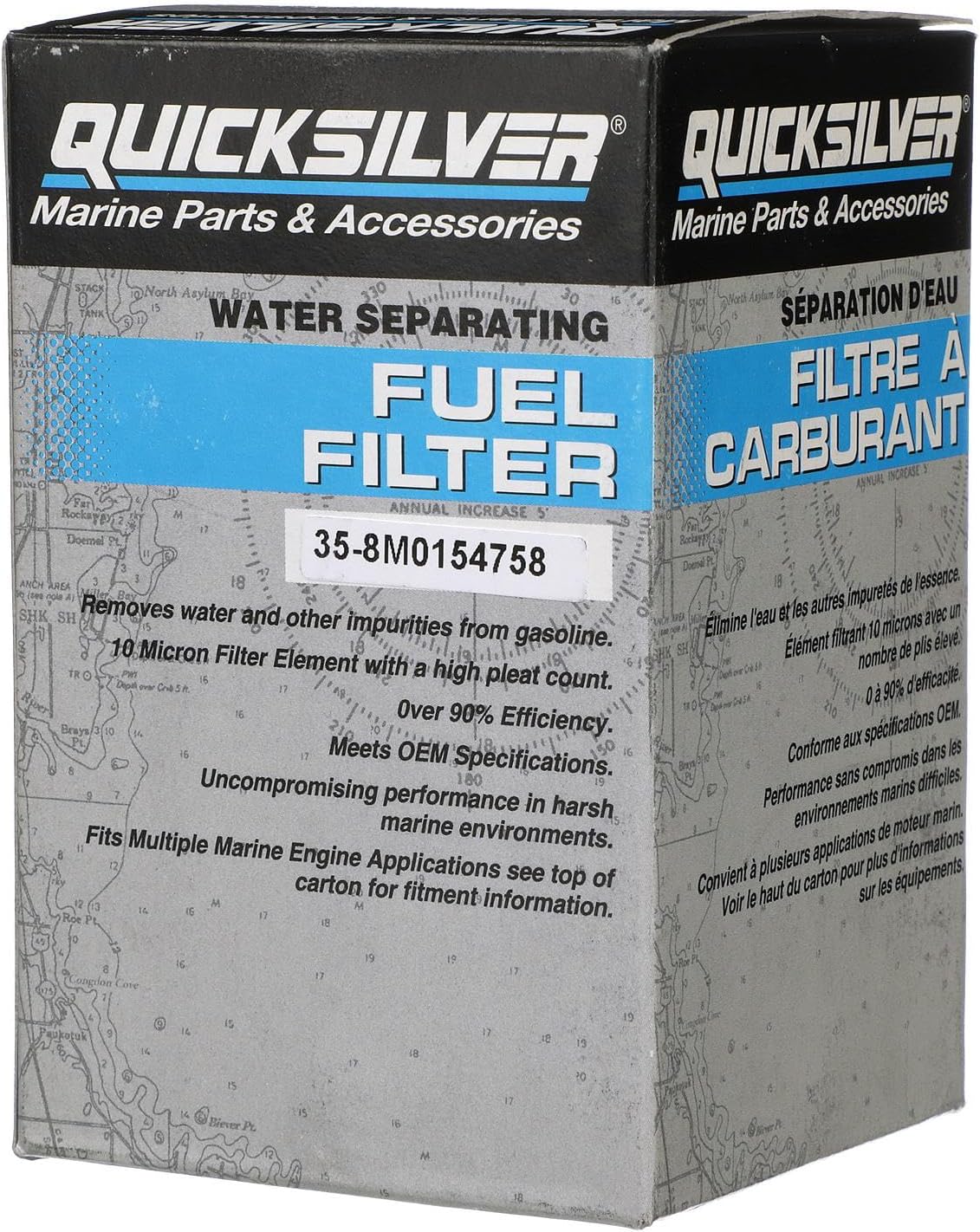 Filtro combustible separador agua motores marinos