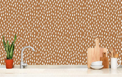 Papel tapiz extraíble diseño puntos modernos baño 17.3pulg x9.8ft