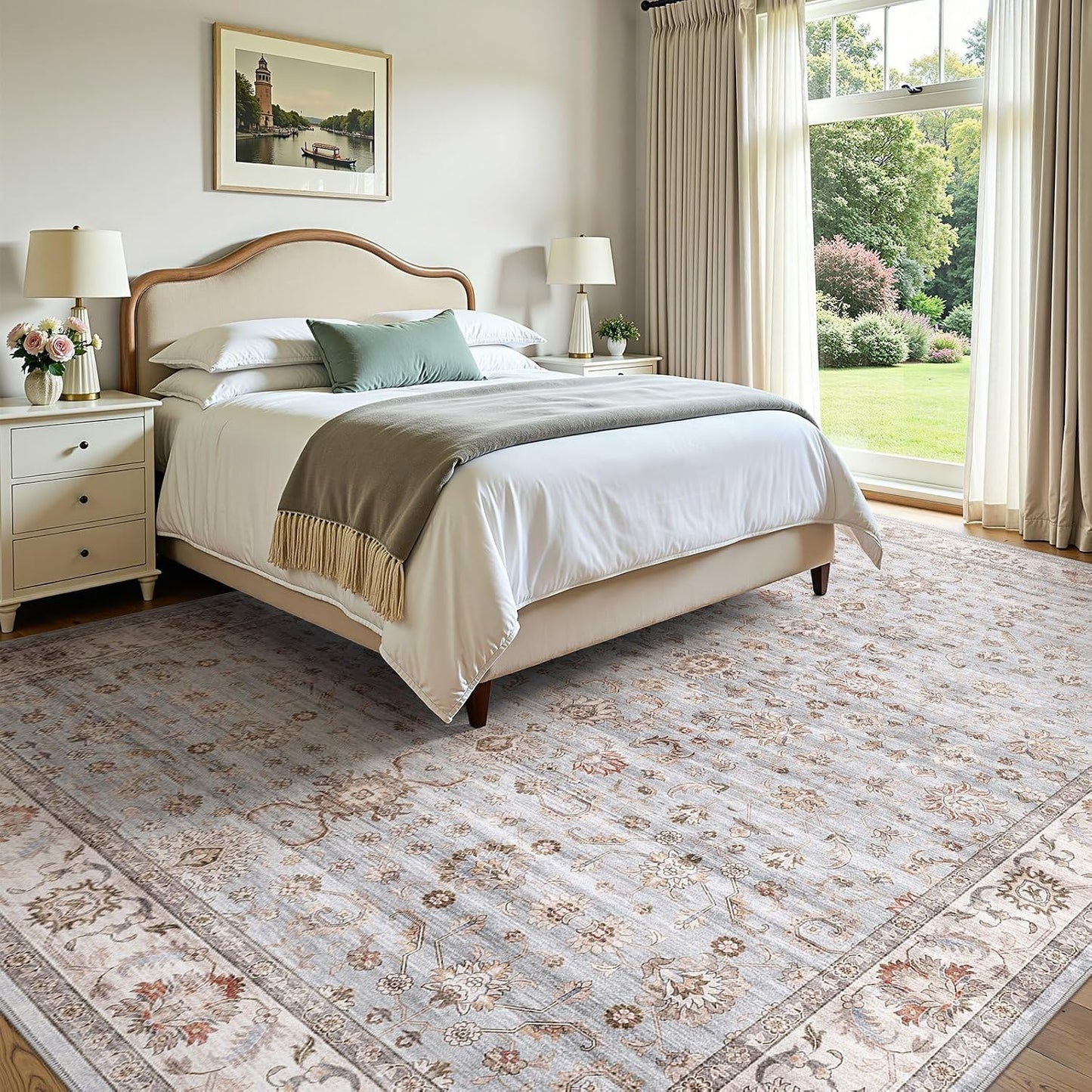 Alfombra lavable 5x7ft antiderrap sala cocina