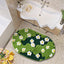 Alfombra baño microfibra hierba 16x24pulg antideslizante boho