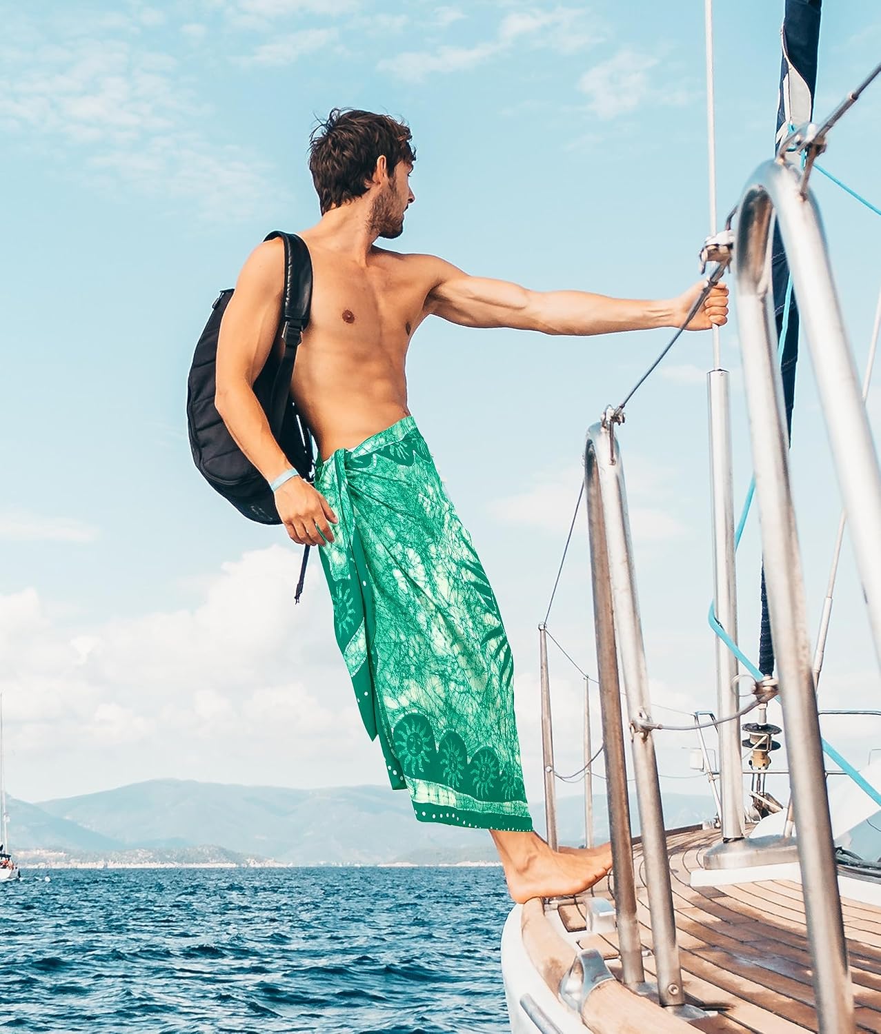 Pareo de Playa para Hombre Resistente al Agua y Transpirable