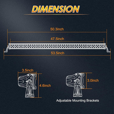 Barra luz LED 50" camión 12V con interruptor cubierta