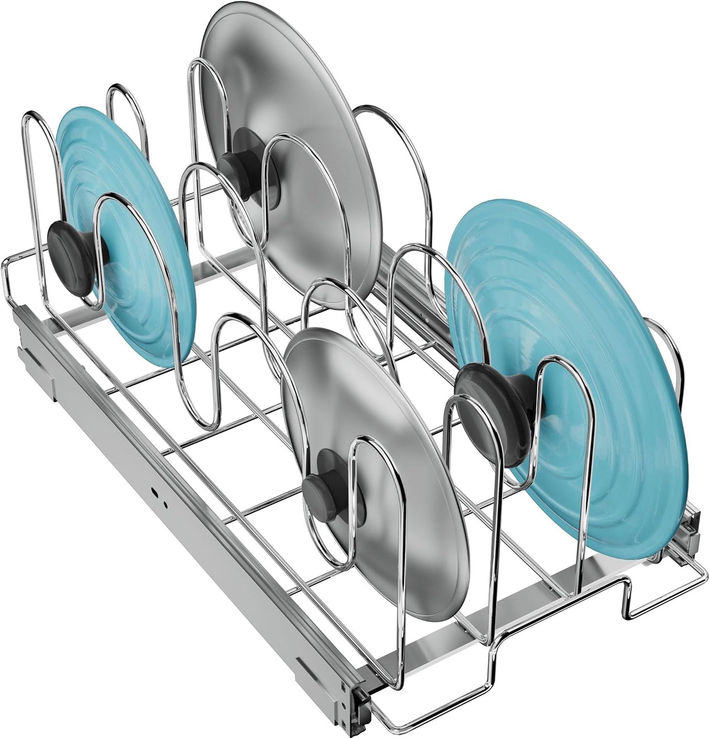 Organizador tapas sartén y olla 11x21pulg estante cocina