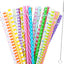 30 Pzas Pajitas Plástico Reutilizables 9" Rayas para Jarra Mason