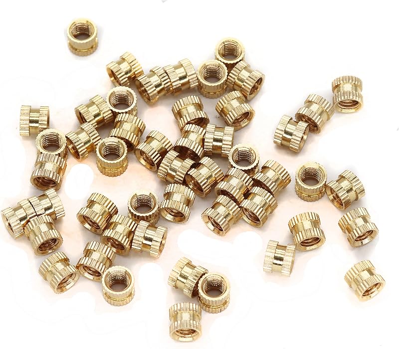 120 Pzas Tuercas M4 Latón Moleteadas para Impresora 3D