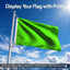 Bandera verde neón 2x3pies resistente UV poliéster con ojales