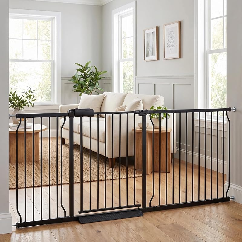 Puertas para bebés extra anchas 71.5-76.4" sin perforación