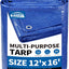 Lona azul 12x16ft impermeable 5mil para leña y camping