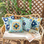 4 Fundas Almohada Impermeables Estampado Floral 18x18" Azul