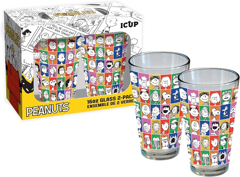 Juego 2 vasos pinta Peanuts 75 Aniversario