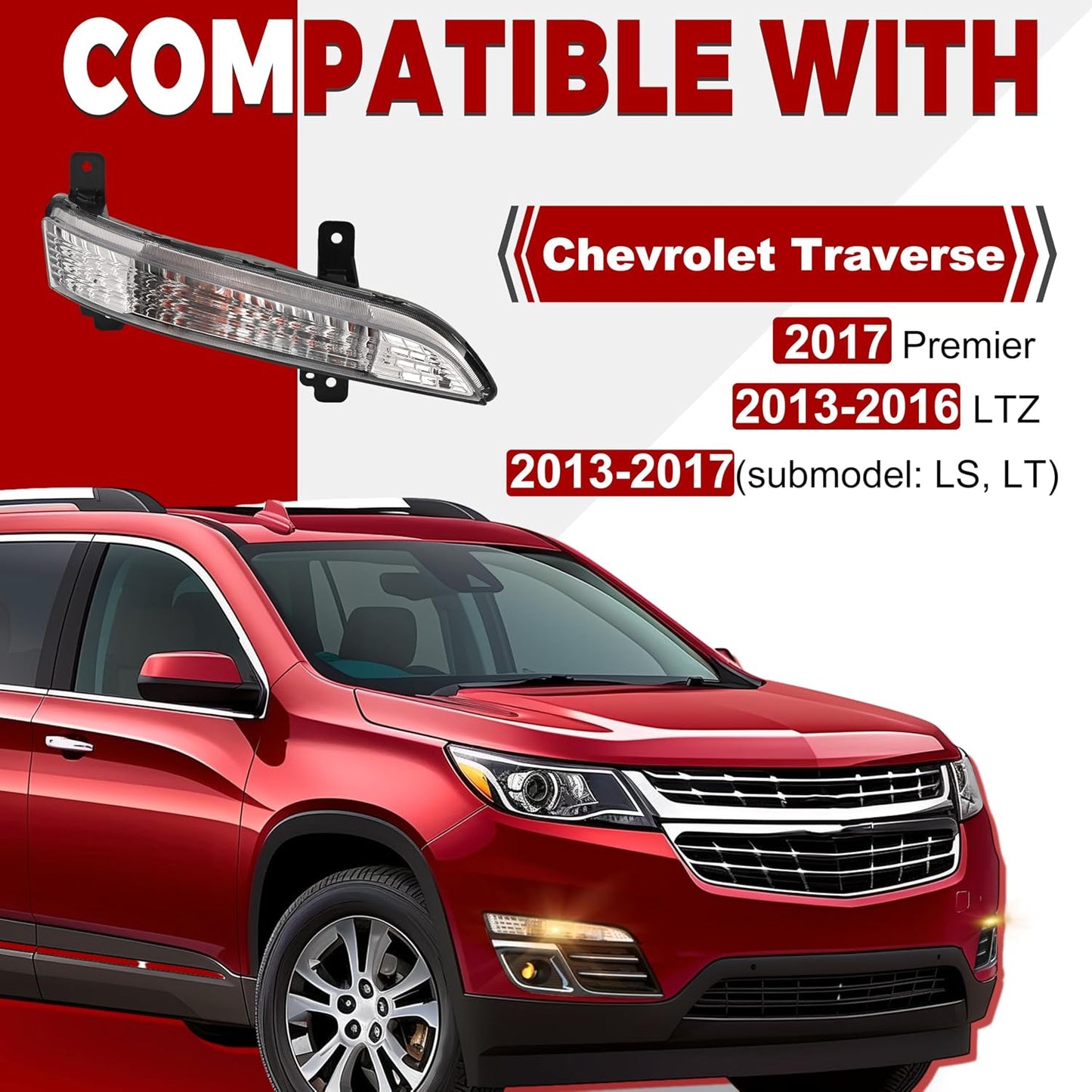 Luz giro derecha Chevy Traverse 2013-2017 con bombilla