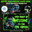 Cartel Halloween payaso circo fluorescente grande