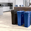 Cubo reciclaje delgado 23gal logotipo universal duradero