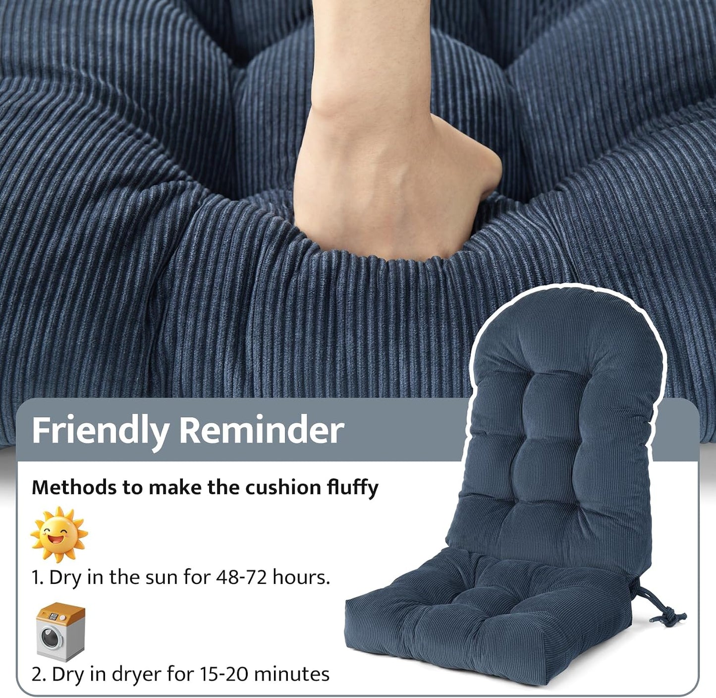 Cojines antideslizantes para silla Adirondack con correa