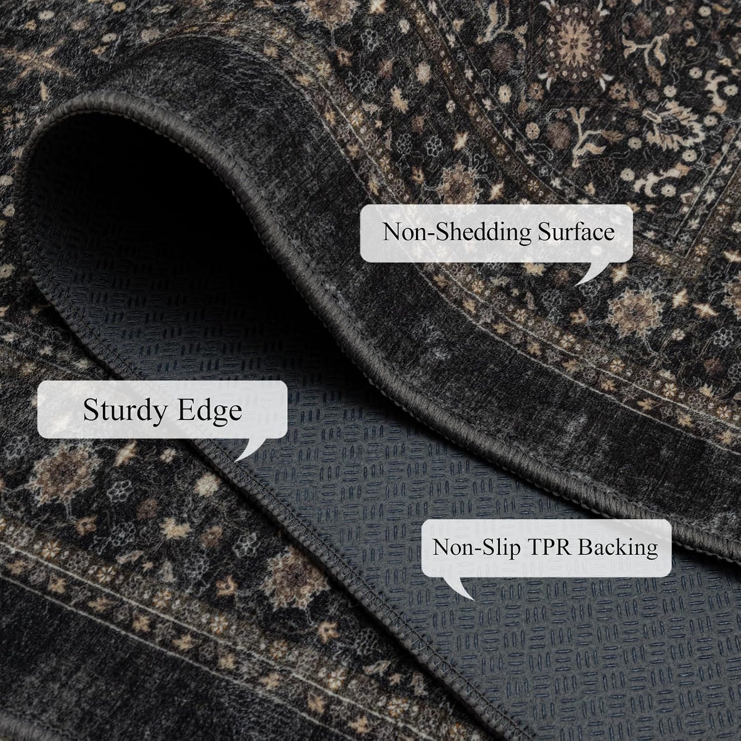 Alfombra antiderrap lavable suave 2x3pulg