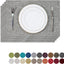 Set 4 Manteles Lino Mesa Cocina 13x19pulg Gris