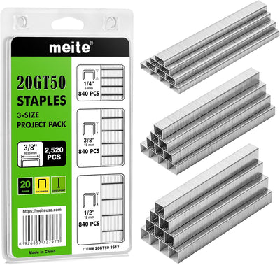 Grapas T50 1/4-3/8-1/2 pulg galvanizadas 2520uds