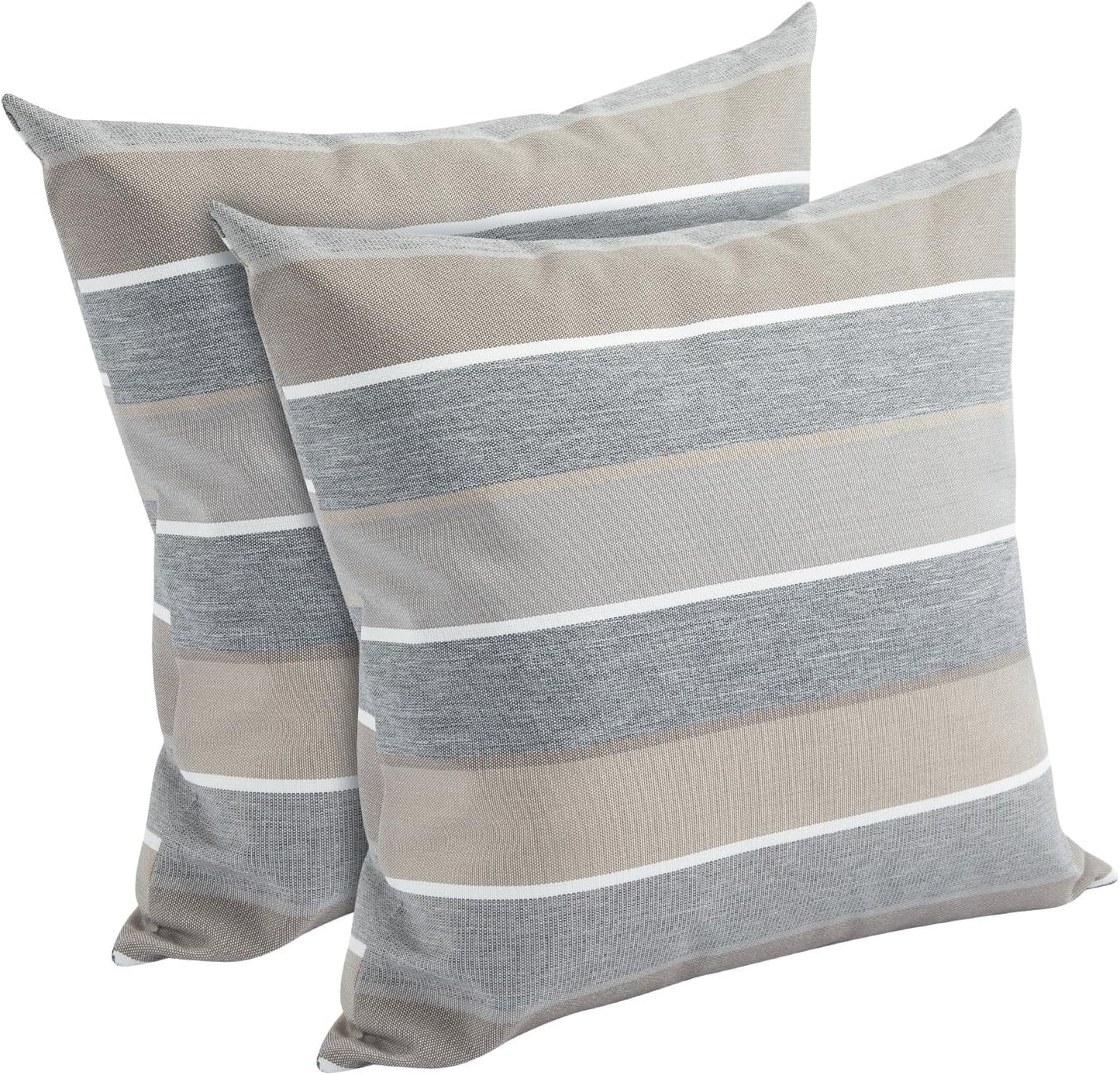Almohadas patio 18x18" con inserto set 2 rayas