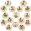 16 Tarjetas Madera Meses Bebé Doble Cara Baby Shower