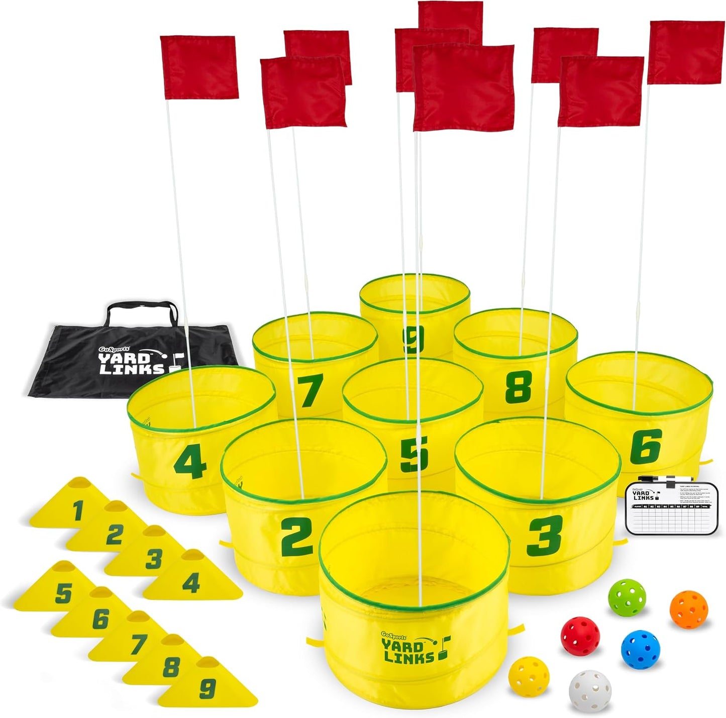 Set golf 9 cubos marcadores tee 6 bolas